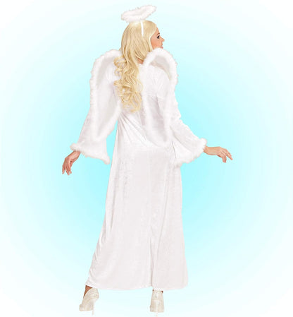 Widmann - Sky Angel Velvet Dress with Feathers Wings Halo Christmas Carnival Theme Party
