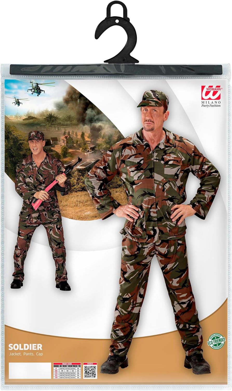 Mens G I Joe Costume Small UK 38/40" for Military Army War Fancy Dress