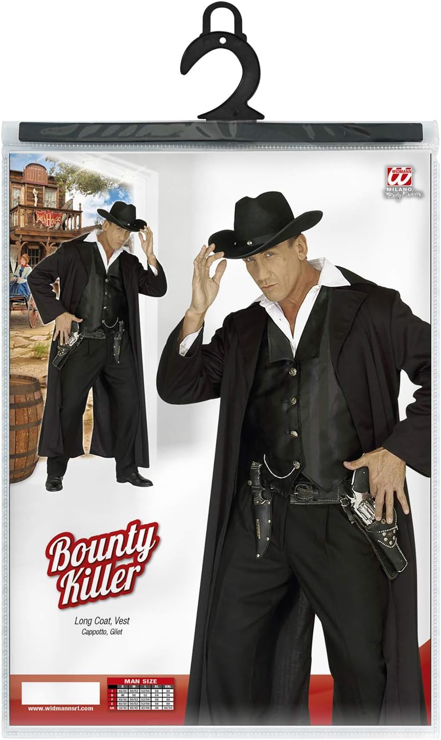 Widmann - Bounty Killer Costume Coat Vest Cowboys Carnival Theme Party