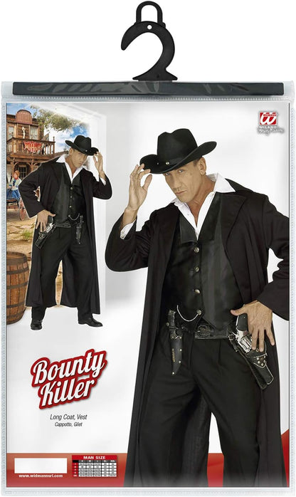 Widmann - Bounty Killer Costume Coat Vest Cowboys Carnival Theme Party