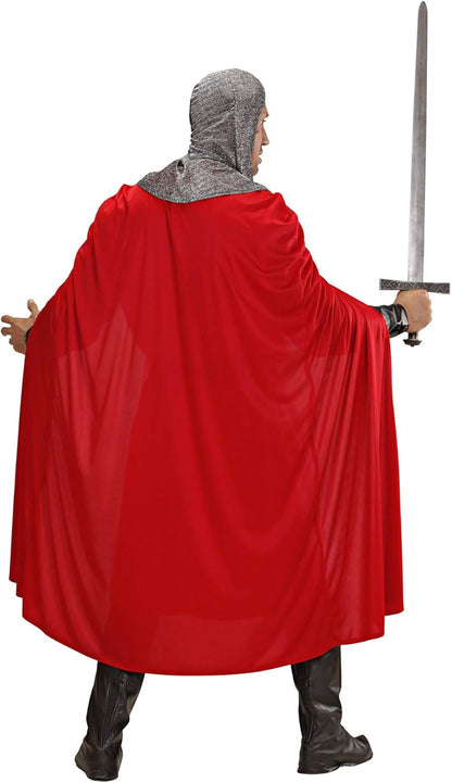 Widmann - Crusader Costume, Long Tunic, Trousers, Belt, Bracelets, Helmet, Boot Covers, Cape, Medieval, Warrior, Fighter, Theme Party, Carnival