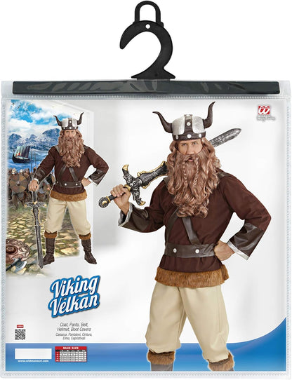 Mens Viking Velkan Costume Small UK 38/40" for Toga Party Rome Sparticus Fancy Dress