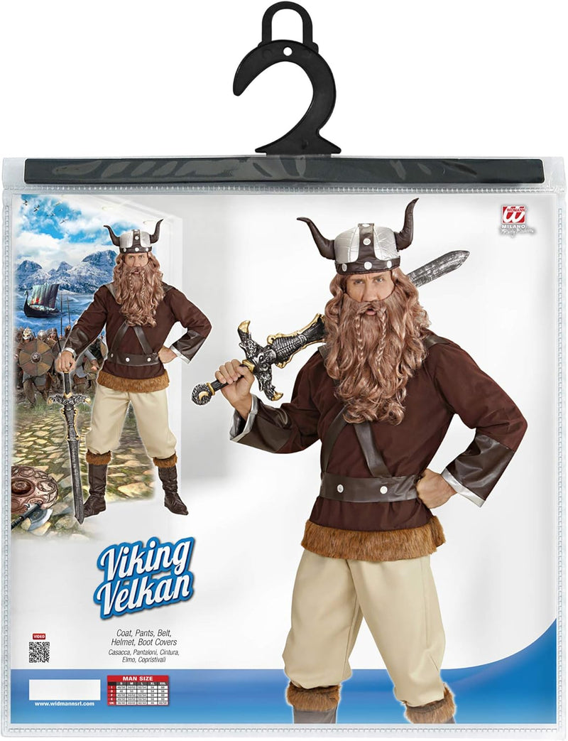 Mens Viking Velkan Costume Small UK 38/40" for Toga Party Rome Sparticus Fancy Dress