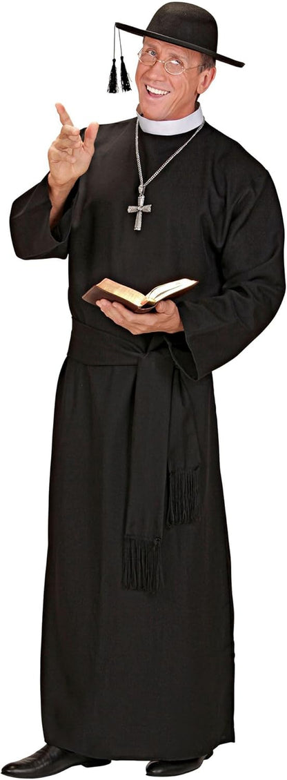 Mens Deluxe Priest Costume Large UK 42/44" for Father Vicar Fancy Dress