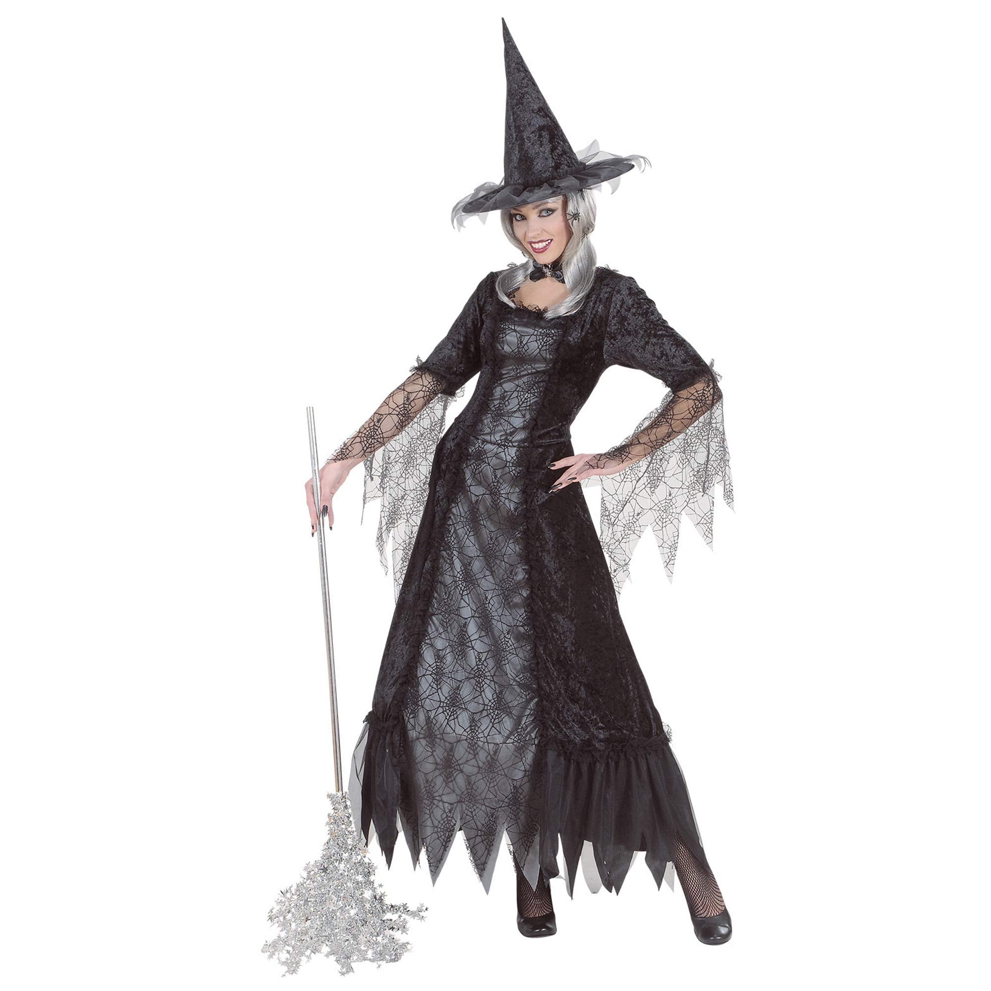 Ladies Spiderweb Witch Costume Double Extra Large UK 20+ for Halloween Fancy Dress XXL