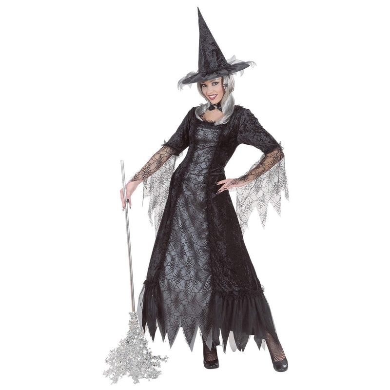 Ladies Spiderweb Witch Costume Double Extra Large UK 20+ for Halloween Fancy Dress XXL