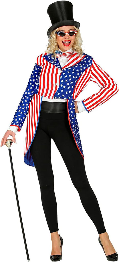 Widmann - USA Parade Tailcoat, Guard Uniform, Stars and Stripes, American Flag Costume, Carnival, Theme Party