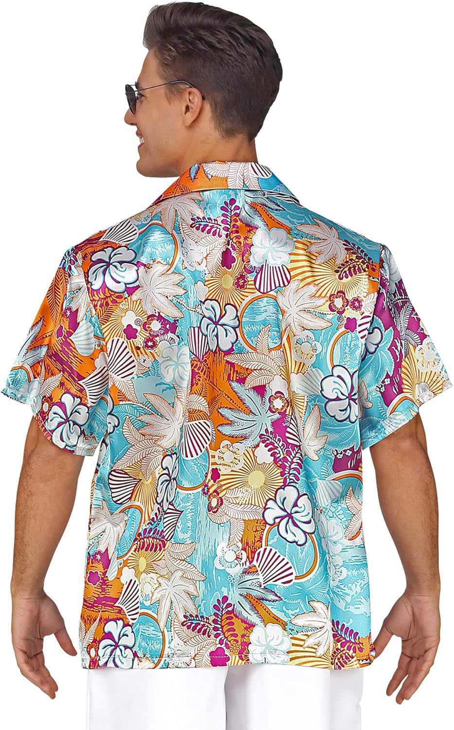 Widmann Satin Hawaiian Shirt Beach Party Carnival Theme Party