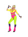 Widmann - Kostüm 80er Jahre Mode Girl, ärmelloses Shirt, Leggings, Beinstulpen, Stirnband, 2 Armbänder, Disco, Mottoparty, Karneval