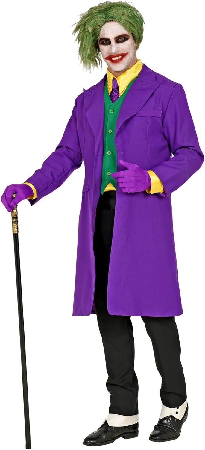 Widmann - Evil Clown Costume Coat with Vest Joker Horror Evil Theme Party Halloween