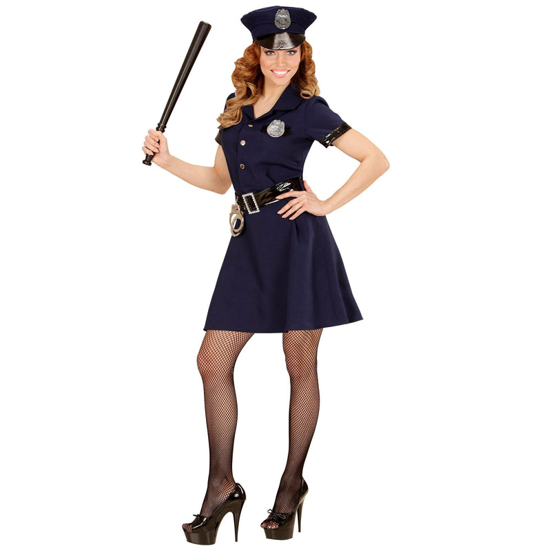 "POLICE OFFICER" (dress, belt, hat) - (S) S Blue