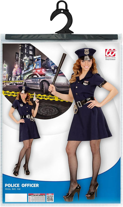 "POLICE OFFICER" (dress, belt, hat) - (S) S Blue