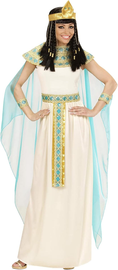 Widmann adult costume Cleopatra, dress with belt, bracelets, headband and cape, 49421