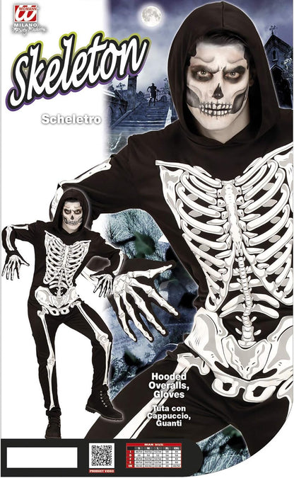 "SKELETON" (hooded jumpsuit, gloves) - (XL)