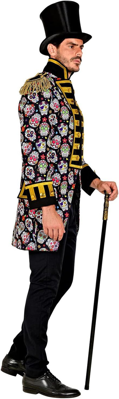 Widmann - Dia de los Muertos Parade Dress for Men Guard Uniform Day of Death Jacket Coat Circus Director Costume Carnival Theme Party XL
