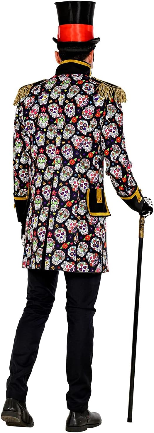 Widmann - Dia de los Muertos Parade Dress for Men Guard Uniform Day of Death Jacket Coat Circus Director Costume Carnival Theme Party XL