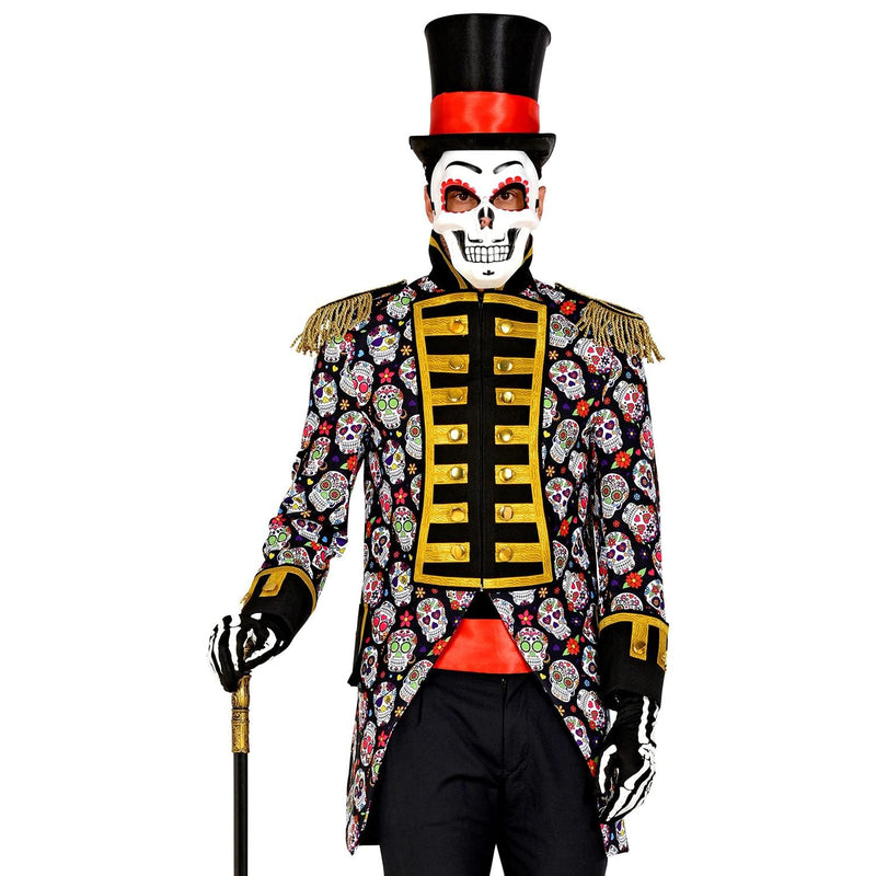 Widmann - Dia de los Muertos Parade Dress for Men Guard Uniform Day of Death Jacket Coat Circus Director Costume Carnival Theme Party XL