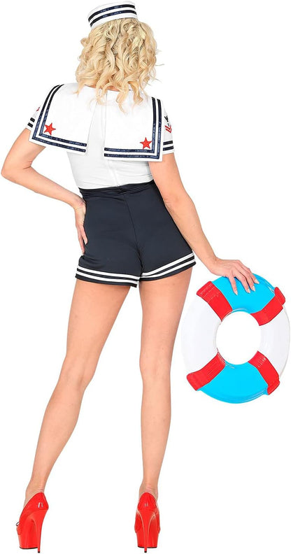 Widmann - Sailor costume, jumpsuit and hat, navy, uniform, theme party, carnival