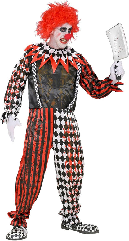 Widmann - Kostüm Killer-Clown, Overall und Kragen, Mottoparty, Halloween, Karneval
