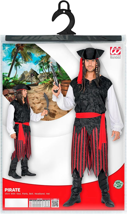 Widmann - Costume Pirate, Captain, Bandit, Halloween, Fancy Dress Costumes, Carnival XL