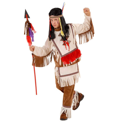 WIDMANN MILANO PARTY FASHION Indiani Costume Unisex - Bambini e ragazzi 140 cm / 8; 10 anni Multicolore