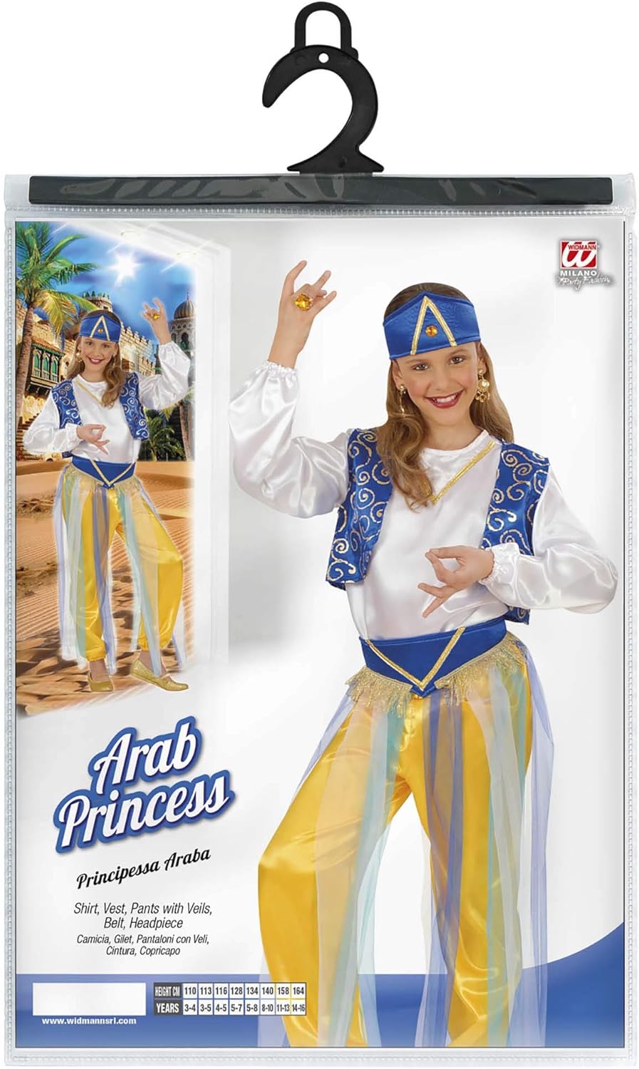 Children's Arab Princess Child 140cm Costume for Alladin Fairytale Fancy Dress