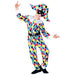 Widmann Children's Harlequin Costume Jacket Trousers Belt Hat Clown Jester Court Jester Carnival Fancy Dress Party Theme Party
