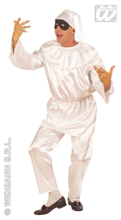 Ladies Pulcinella White Costume Medium UK 10-12 for Clown Fancy Dress