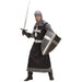 Dark Crusader - Black/Silver Costume Small for Medieval Knight Fancy Dress