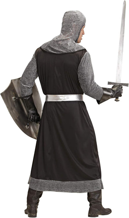 Dark Crusader - Black/Silver Costume Small for Medieval Knight Fancy Dress