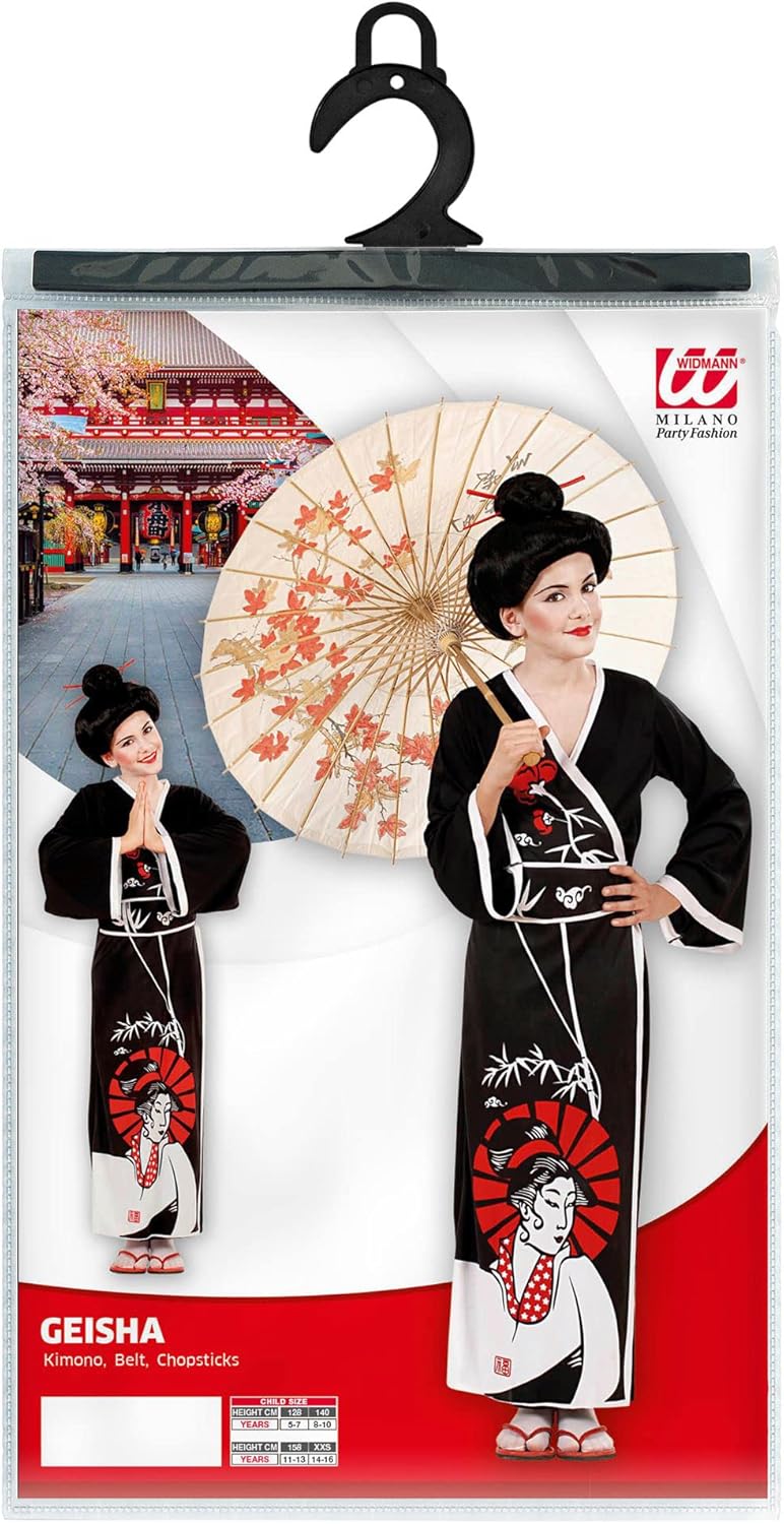Widmann - Kinderkostüm Geisha, Kimono, japanisches Kleid, Faschingskostüme, Karneval 158