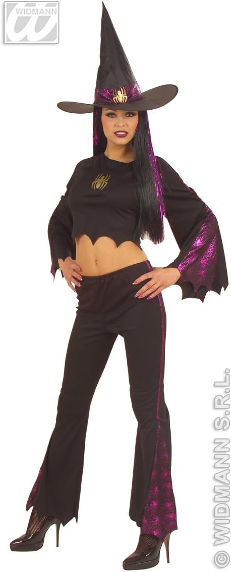 Ladies F/Optic Witch Costume Medium UK 10-12 for Halloween Fancy Dress