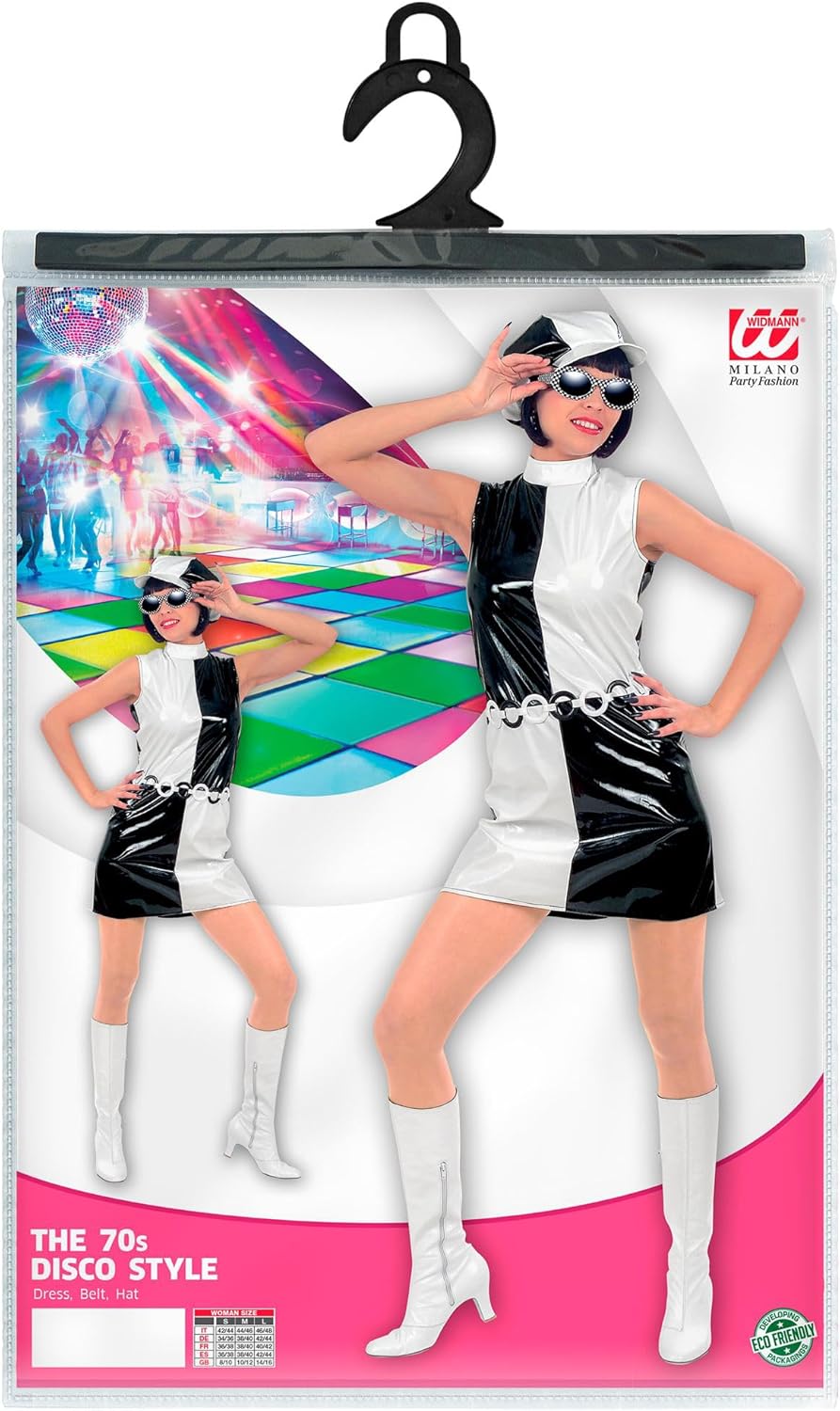 Widmann Women's 60s Lady Costume (Dress, Belt and Hat)