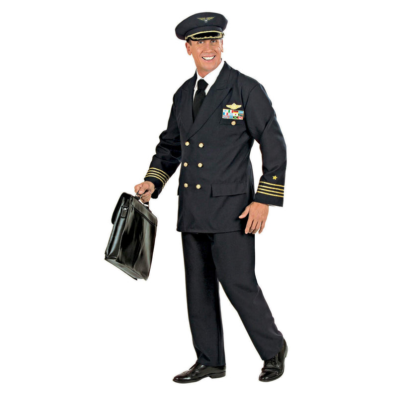 Widmann Men's 57731 Adult Pilot Costume Adult Pilot Costume XXL black