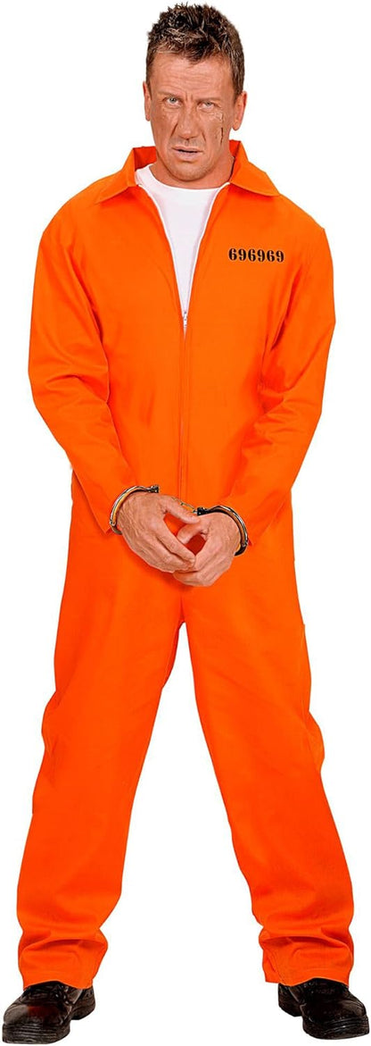 WIDMANN - Man County Jail Inmate Costume for Prisoner Convict Jail Fancy Dress