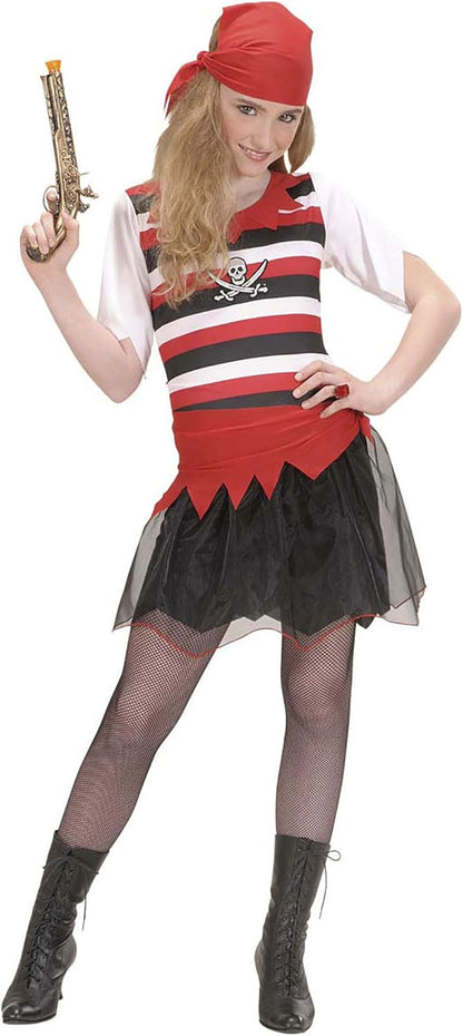 Girls Pirate Girl Child 140cm Costume Medium 8-10 yrs (140cm) for Buccaneer Peter Pan Fancy Dress