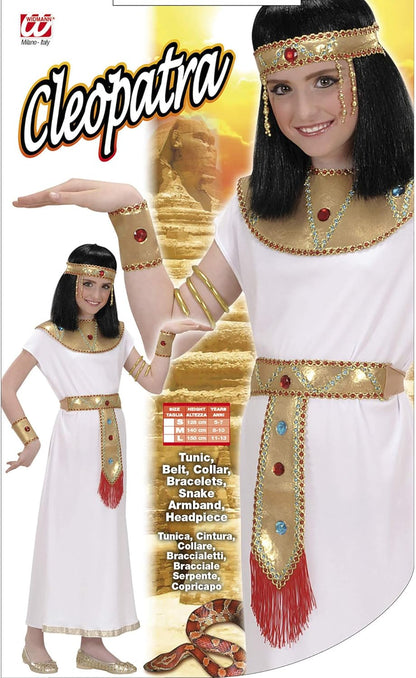 Widmann WDM58667 - Costume Per Bambini Cleopatra (140 cm/8-10 Anni), Bianco, XS