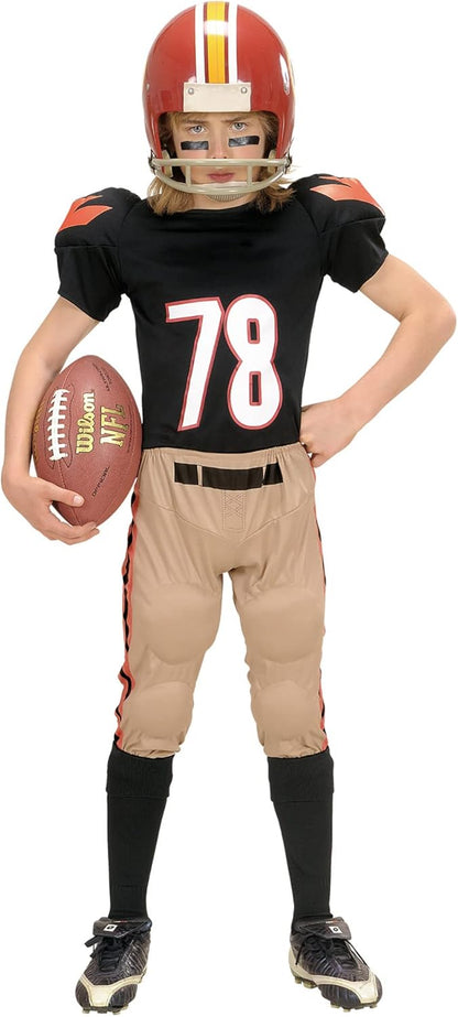 Widmann Children's American Football Player Costume Padded T-Shirt Padded Trousers High School Theme Party Carnival 140