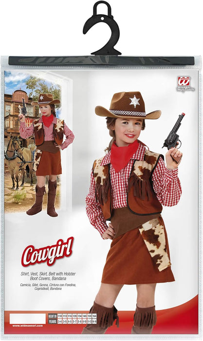 Children's Cowgirl Costume Small 5-7 yrs (128cm) for Wild West Fancy Dress