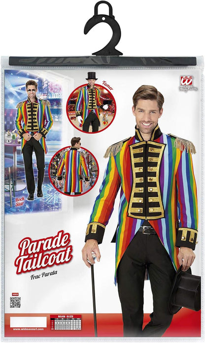 Widmann - Men’s Tailcoat Rainbow Parade Dressing-Up costume