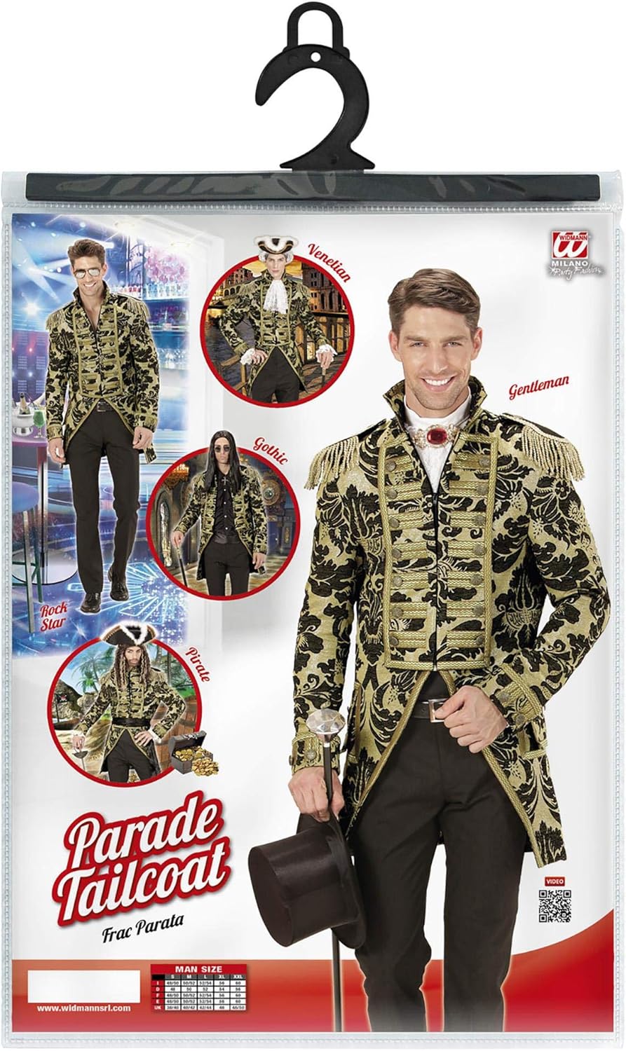 Widmann men's tailcoat, Jacquard parade costume L Gold