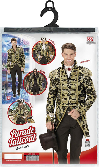 Widmann men's tailcoat, Jacquard parade costume L Gold