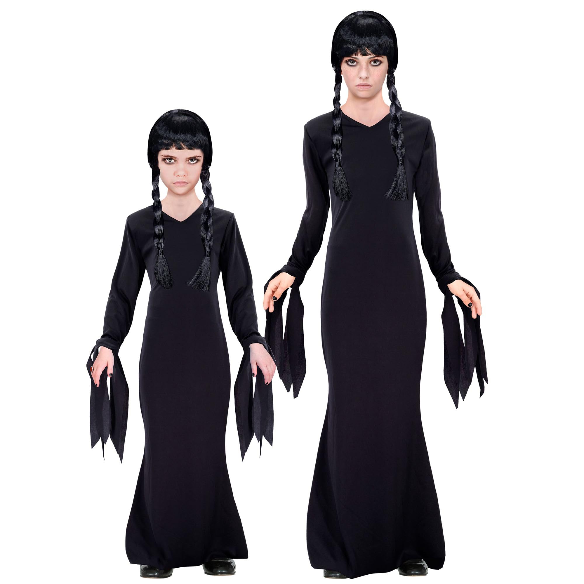 WIDMANN 60609 - Dark Girl Costume for Girls, Gothic, Horror, Fairytales, Halloween, Carnival, Size 164 Cm (14-16 Years)