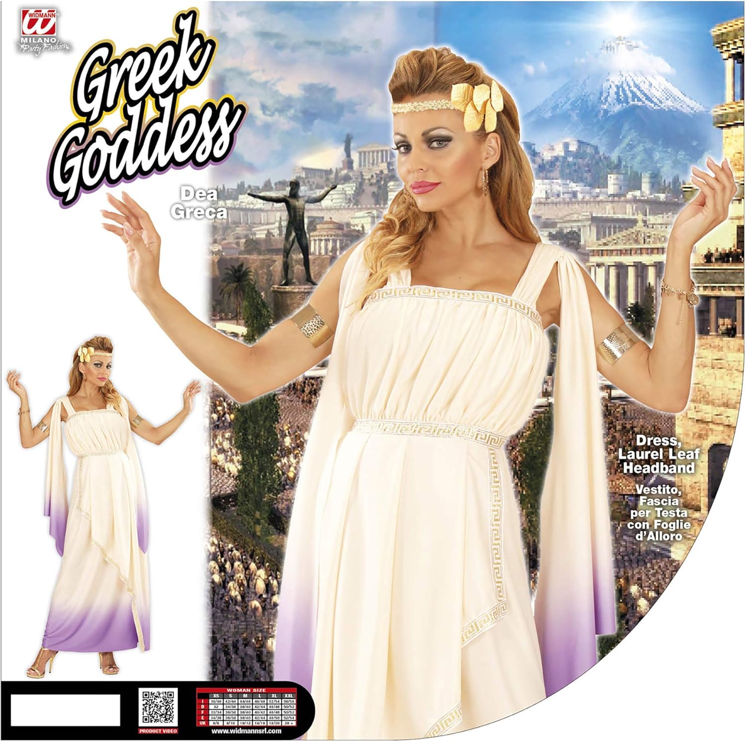 "GREEK GODDESS" (dress, laurel leaf headband) - (M)