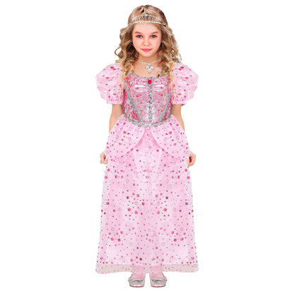 Children's Pink Princess/Fairy 140cm Costume Medium 8-10 yrs (140cm) for Disney Fairytale Fancy Dress
