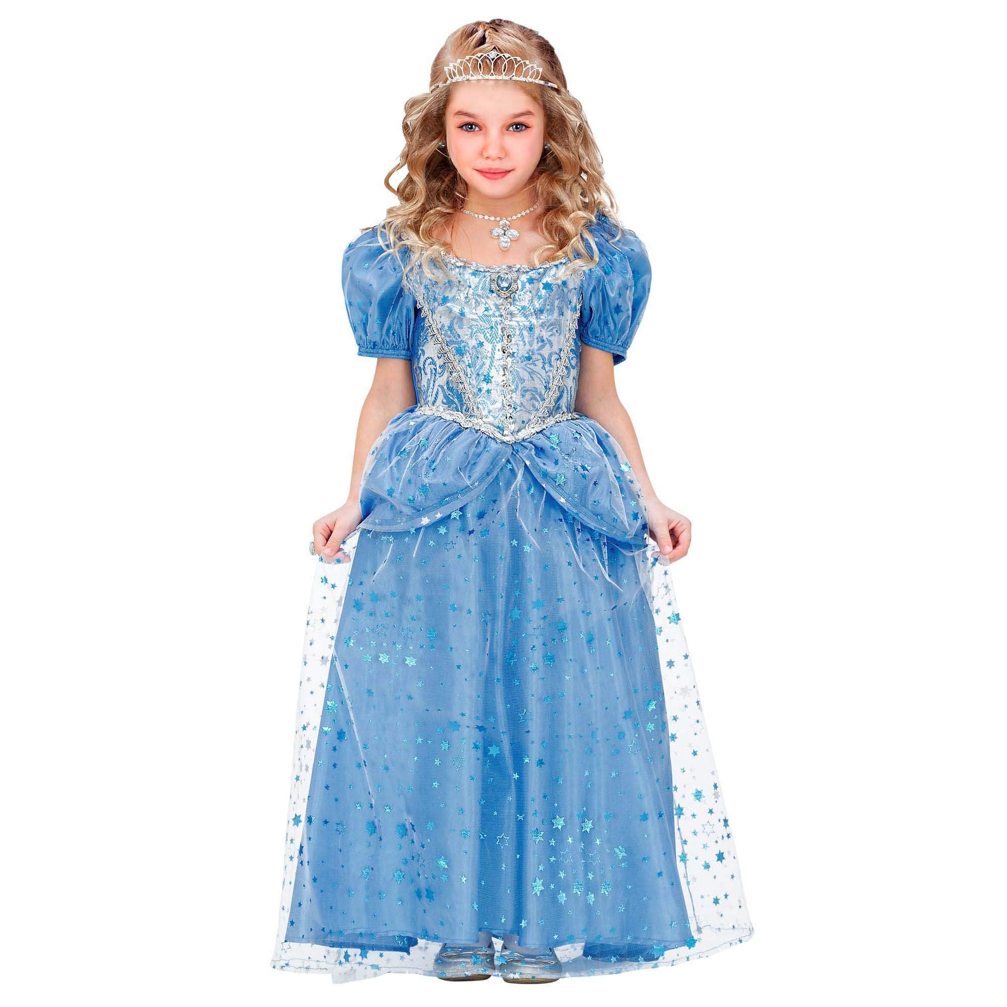Children's Blue Princess/Fairy 140cm Costume Medium 8-10 yrs (140cm) for Medieval Middle Ages Fancy Dress