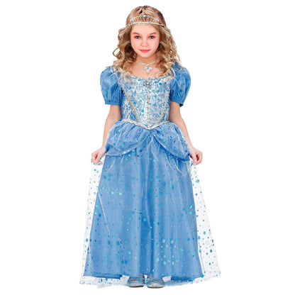 Children's Blue Princess/Fairy 140cm Costume Medium 8-10 yrs (140cm) for Medieval Middle Ages Fancy Dress