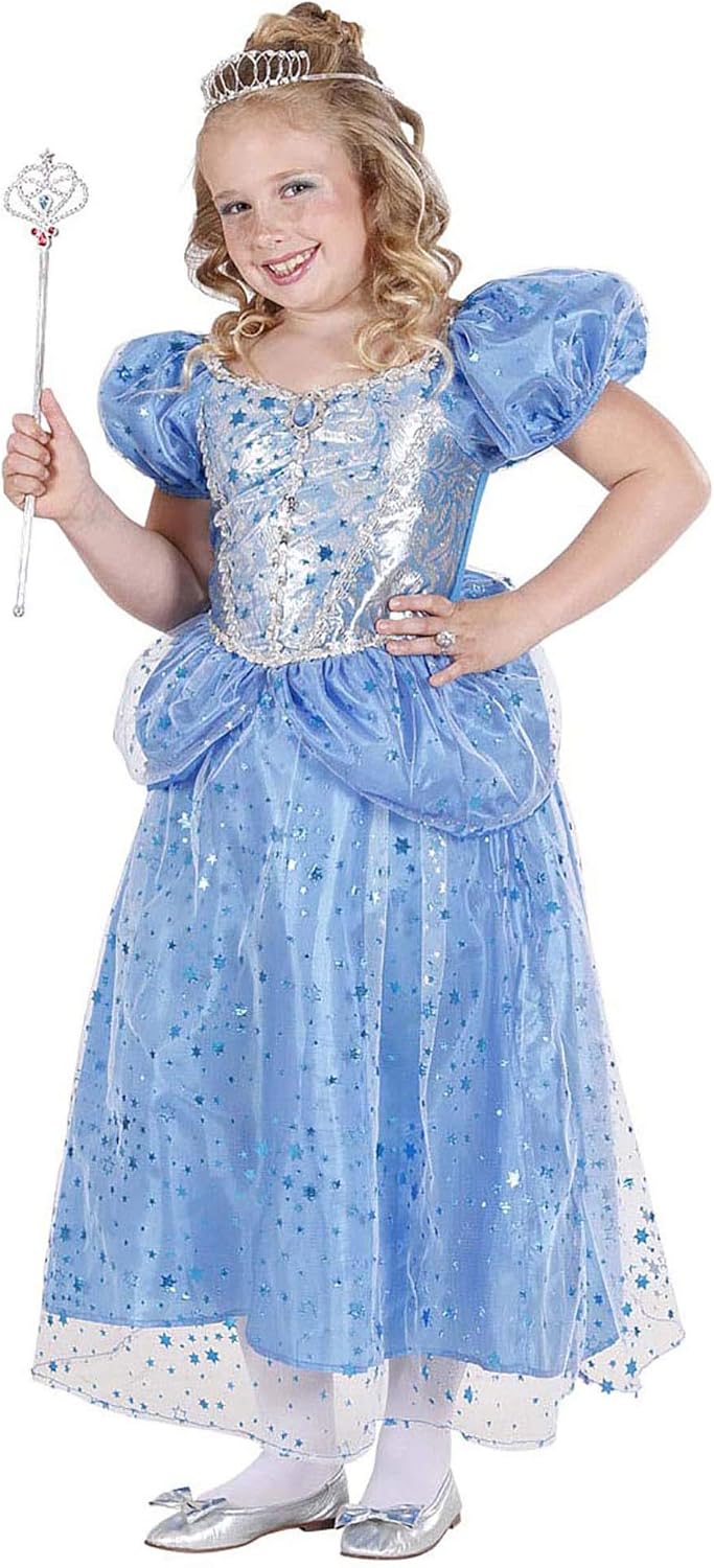 Children's Blue Princess/Fairy 140cm Costume Medium 8-10 yrs (140cm) for Medieval Middle Ages Fancy Dress