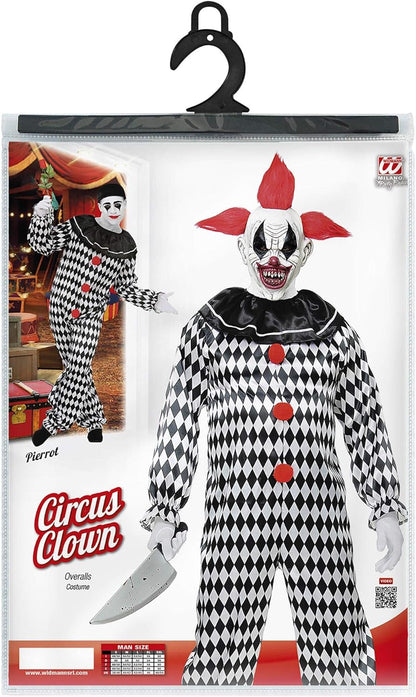 Widmann - Kostüm Circus Clown, Overall, Killer Clown, Horrer, Halloween, Karneval XL