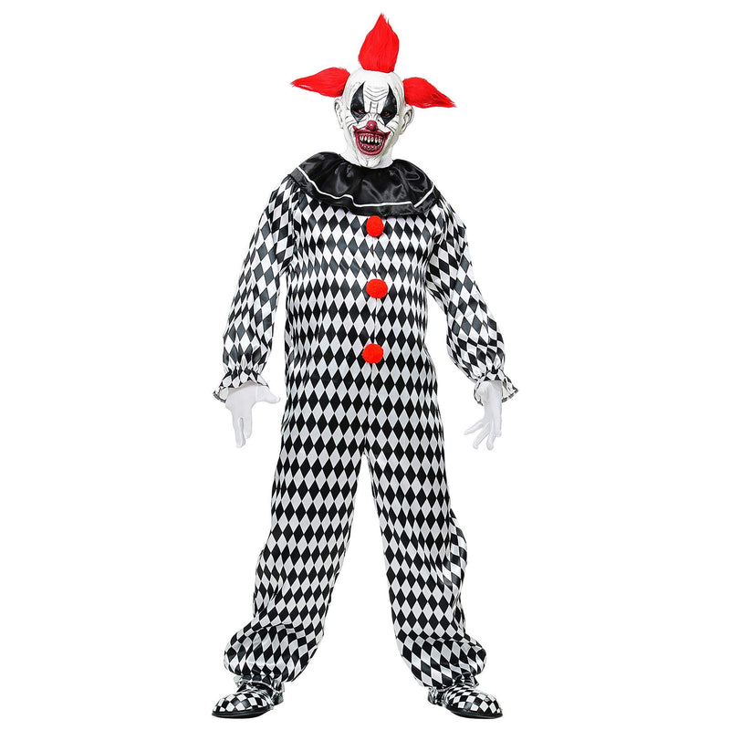 Widmann - Kostüm Circus Clown, Overall, Killer Clown, Horrer, Halloween, Karneval XL